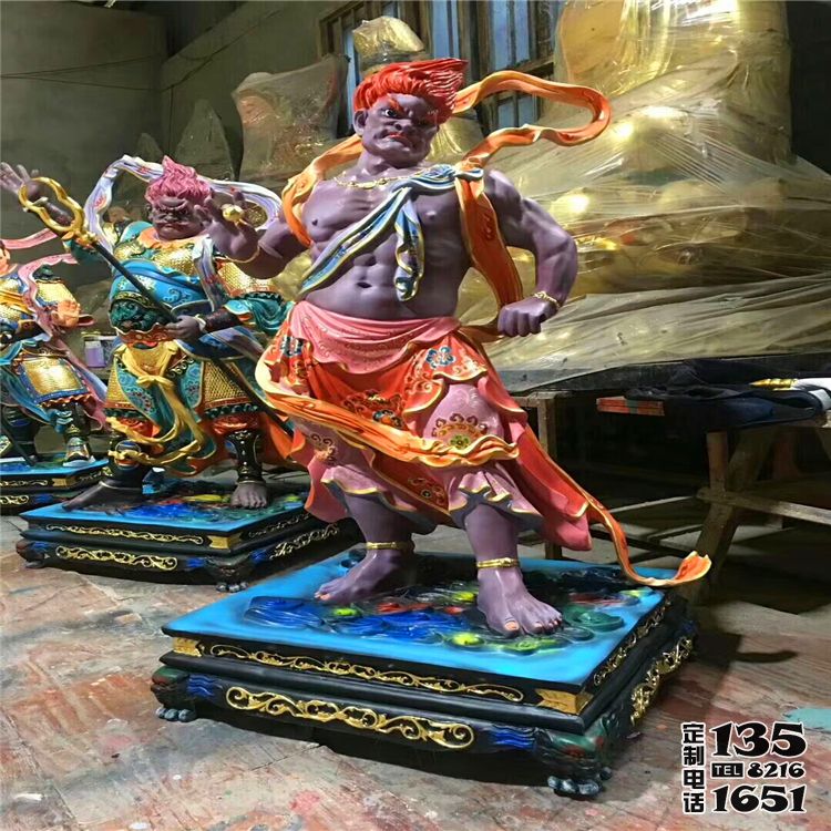 玻璃鋼彩繪大型神話(huà)人物景觀十二神將雕塑 玻璃鋼彩繪大型神話(huà)人物景觀十二神將雕塑